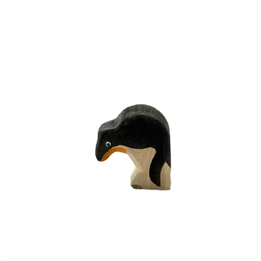 Handcrafted Open Ended Wooden Toy Animal - Penguin Head Down