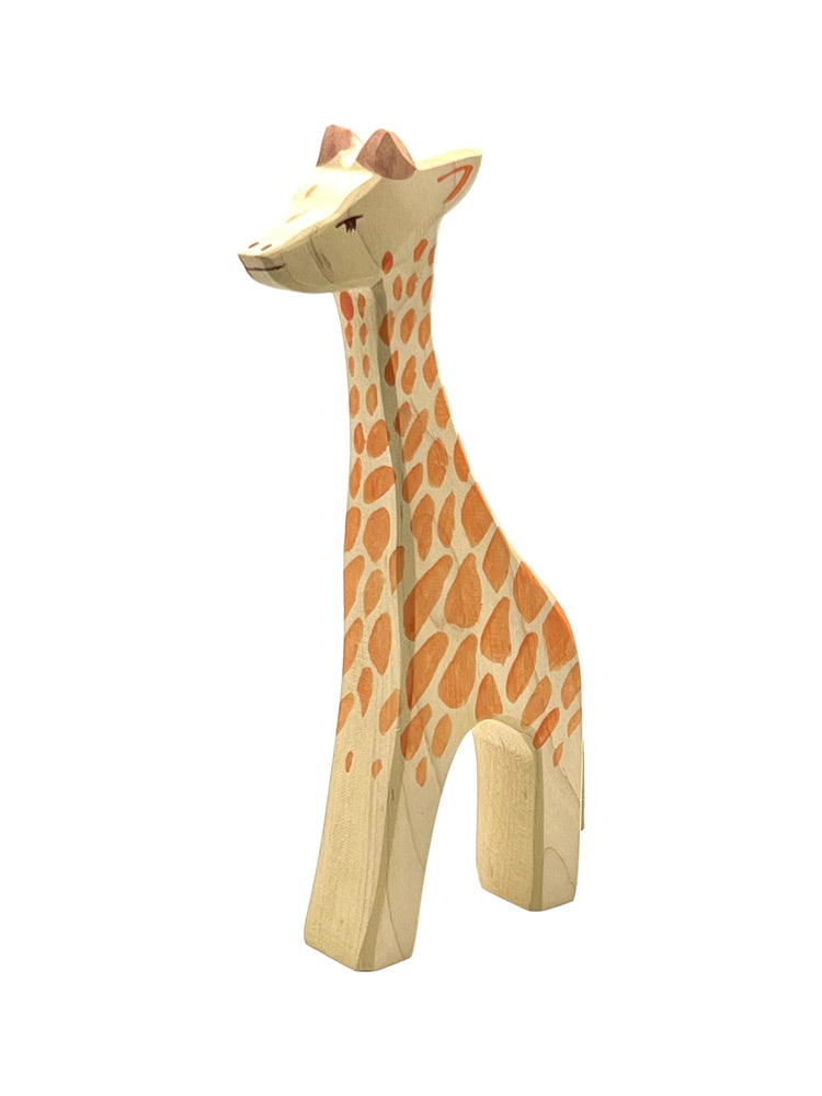 Handcrafted Open Ended Wooden Toy Animal - Giraffe Running