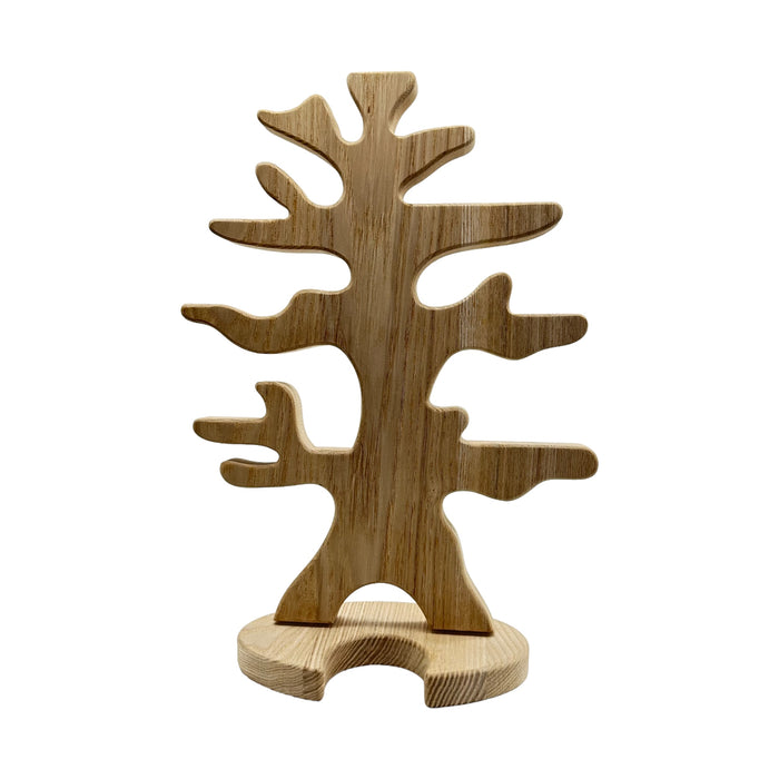 Handcrafted Open Ended Wooden Toy Tree and Landscaping - Bird Tree