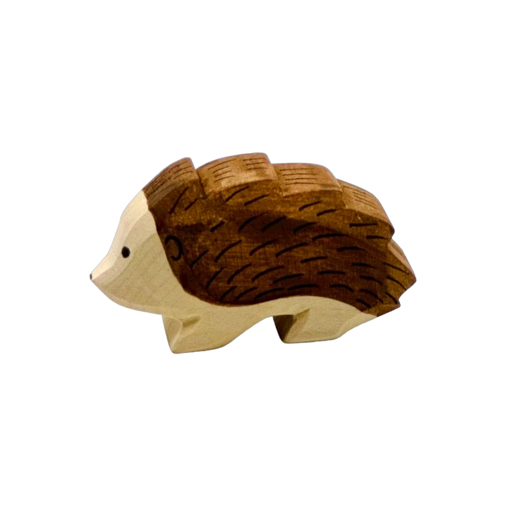 Handcrafted Open Ended Wooden Toy Animal - Hedgehog