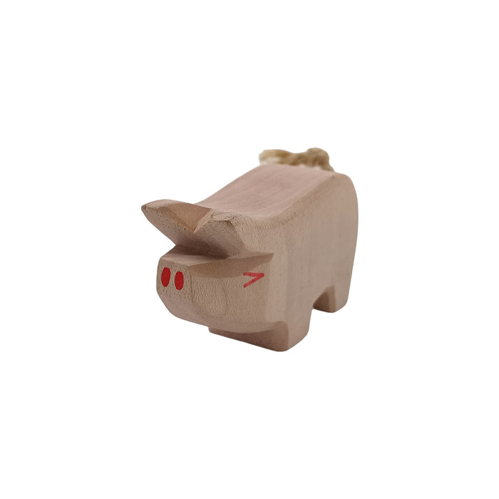 Handcrafted Open Ended Wooden Toy Farm Animal - Piglet