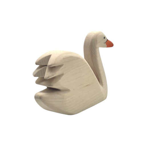 Handcrafted Open Ended Wooden Toy Animal - Swan high