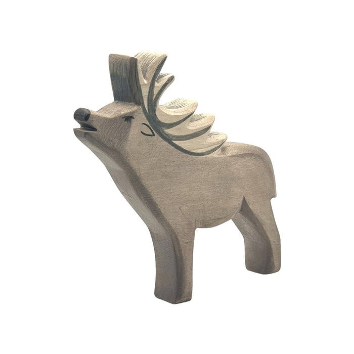 Handcrafted Open Ended Wooden Toy Animal - Red Deer Stag