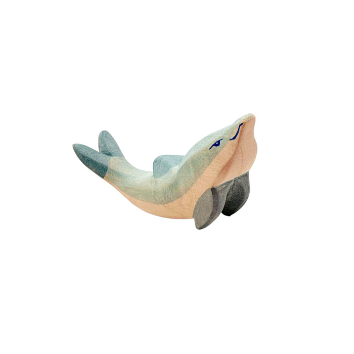 Handcrafted Open Ended Wooden Toy Animal - Dolphin high