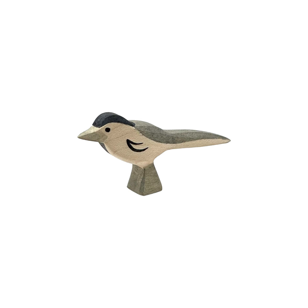 Handcrafted Open Ended Wooden Toy Bird - Wagtail