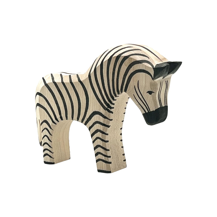 Handcrafted Open Ended Wooden Toy Animal - Zebra