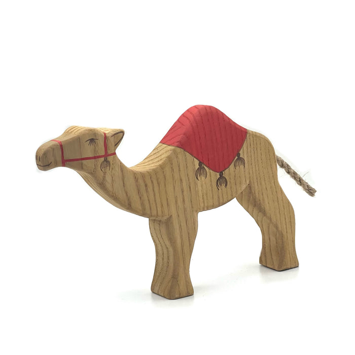 Handcrafted Open Ended Wooden Toy Animal - Camel with Saddle