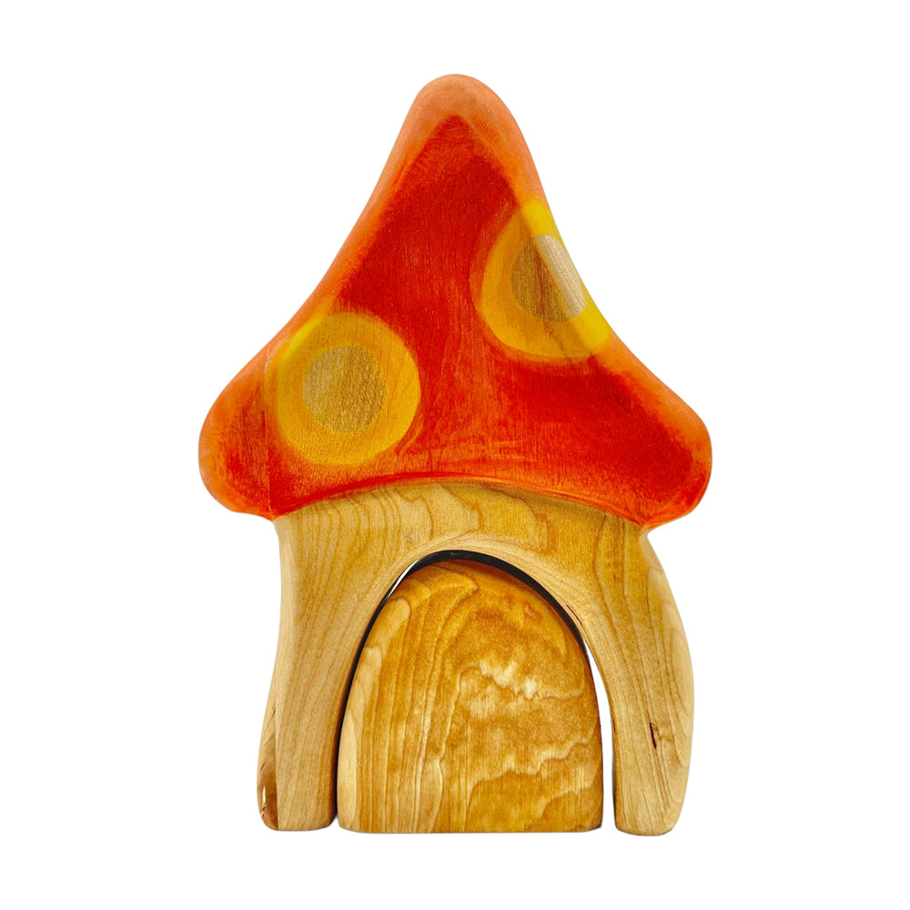 Handcrafted Open Ended Wooden Mushroom House