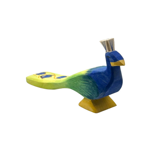 Handcrafted Open Ended Wooden Toy Animal - Peacock