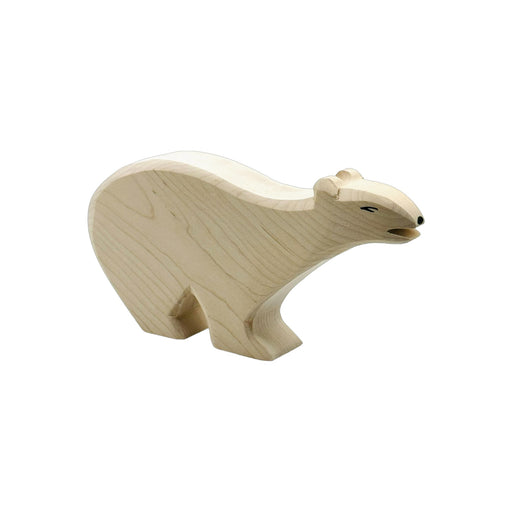 Handcrafted Open Ended Wooden Toy Animal - Polar Bear