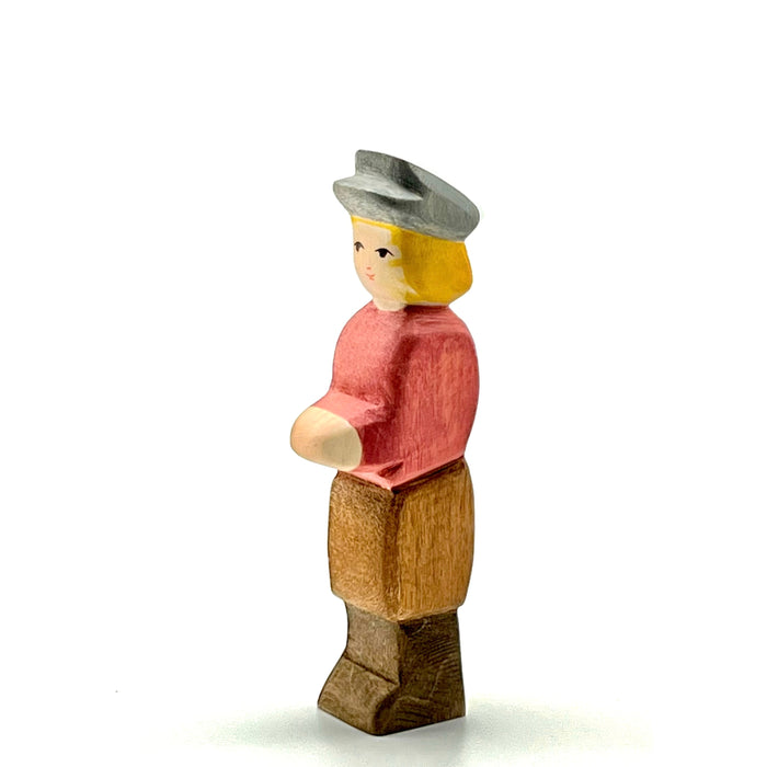 Handcrafted Open Ended Wooden Toy Figure Family - Son
