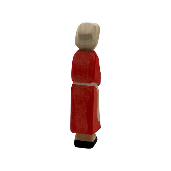 Handcrafted Open Ended Wooden Toy Figure Family - Mr. and Mrs. Claus (2 Pieces)